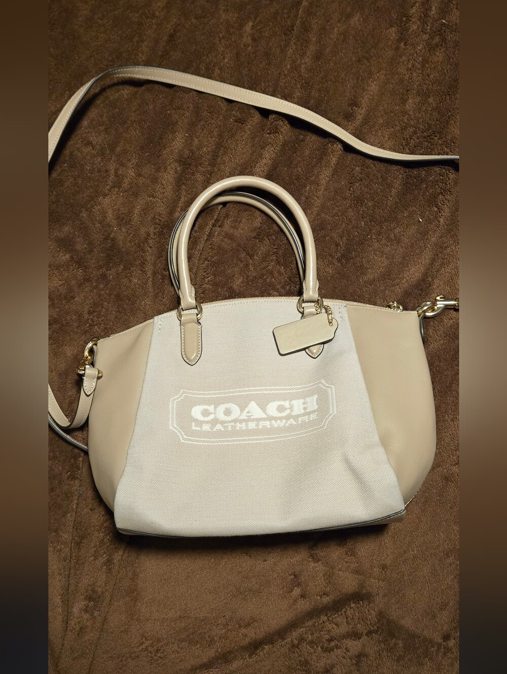 Coach Badge Jacquard Elise Satchel